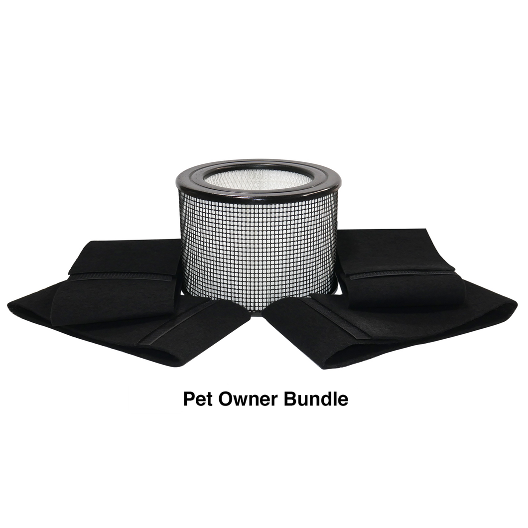 FilterQueen Defender Air Purifier Replacement Filter Bundle, Medi-Filter and Charcoal Pre-Filter Wraps [Pet Owners]